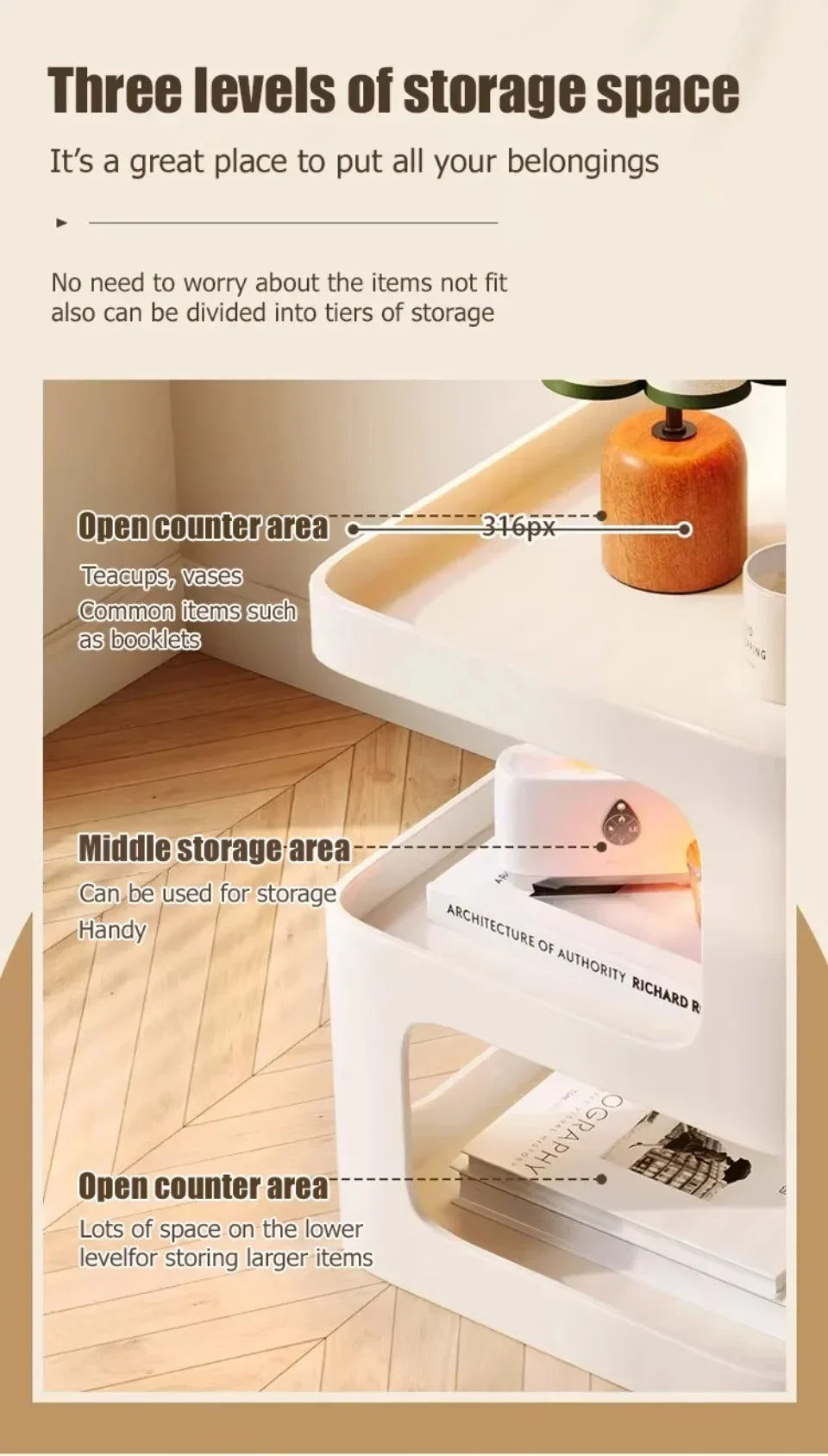Light Luxury Sofa Table Modern Minimalist Bedside Table Creative Computer Desk Solid Color Shelf Living Room Small Coffee Table