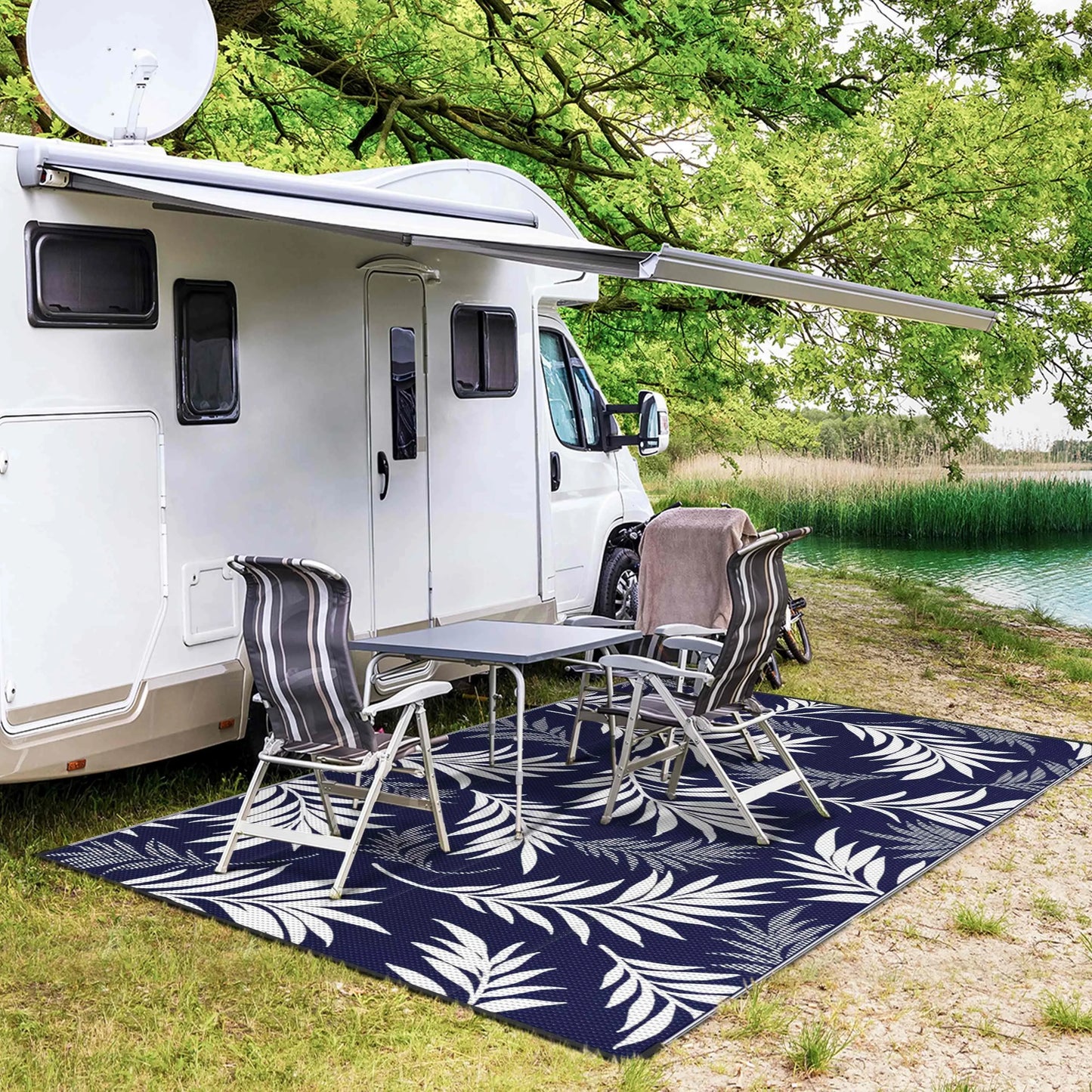 Outdoor Rug Waterproof for Patios Clearance Reversible Camping Rug Carpet Large Area Rugs Mats for Balcony Porch Beach Picnic