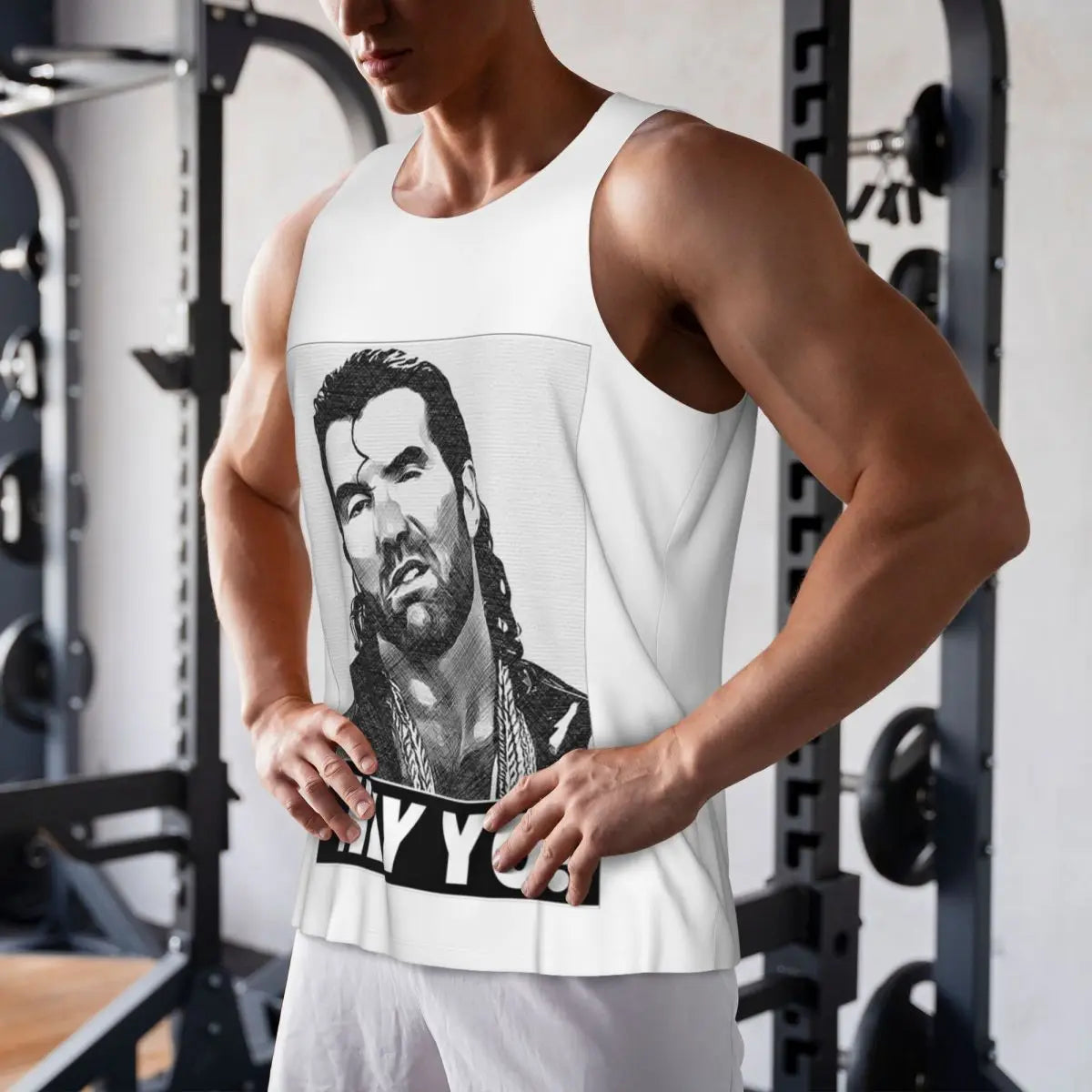 Men's Rip Razor Ramon Hey Yo Tank Top Fitness Sports Sleeveless Tops Summer Wrestling Legend Vest 3D Quick Drying Tops