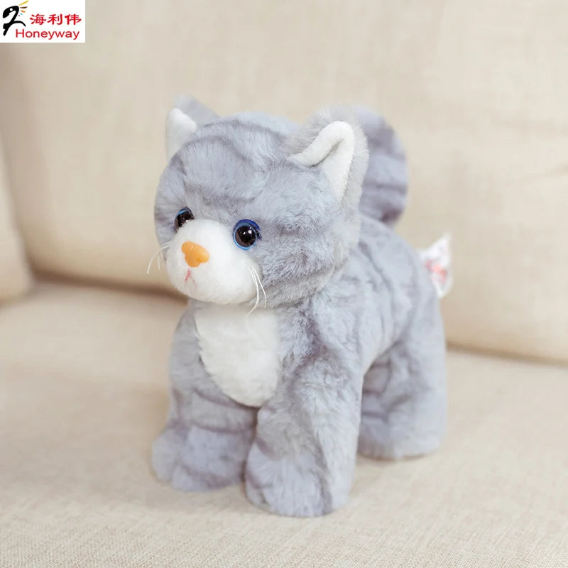 Smiling, Fun, Cute Kitten Makes You Happy Plush Toys 8-inch Cat Plush Toys