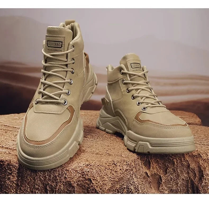 Men Shoes Four Seasons Short Boots New British Style Fashion Anti Slip Comfortable Mountaineering Boots Sports Casual Shoes