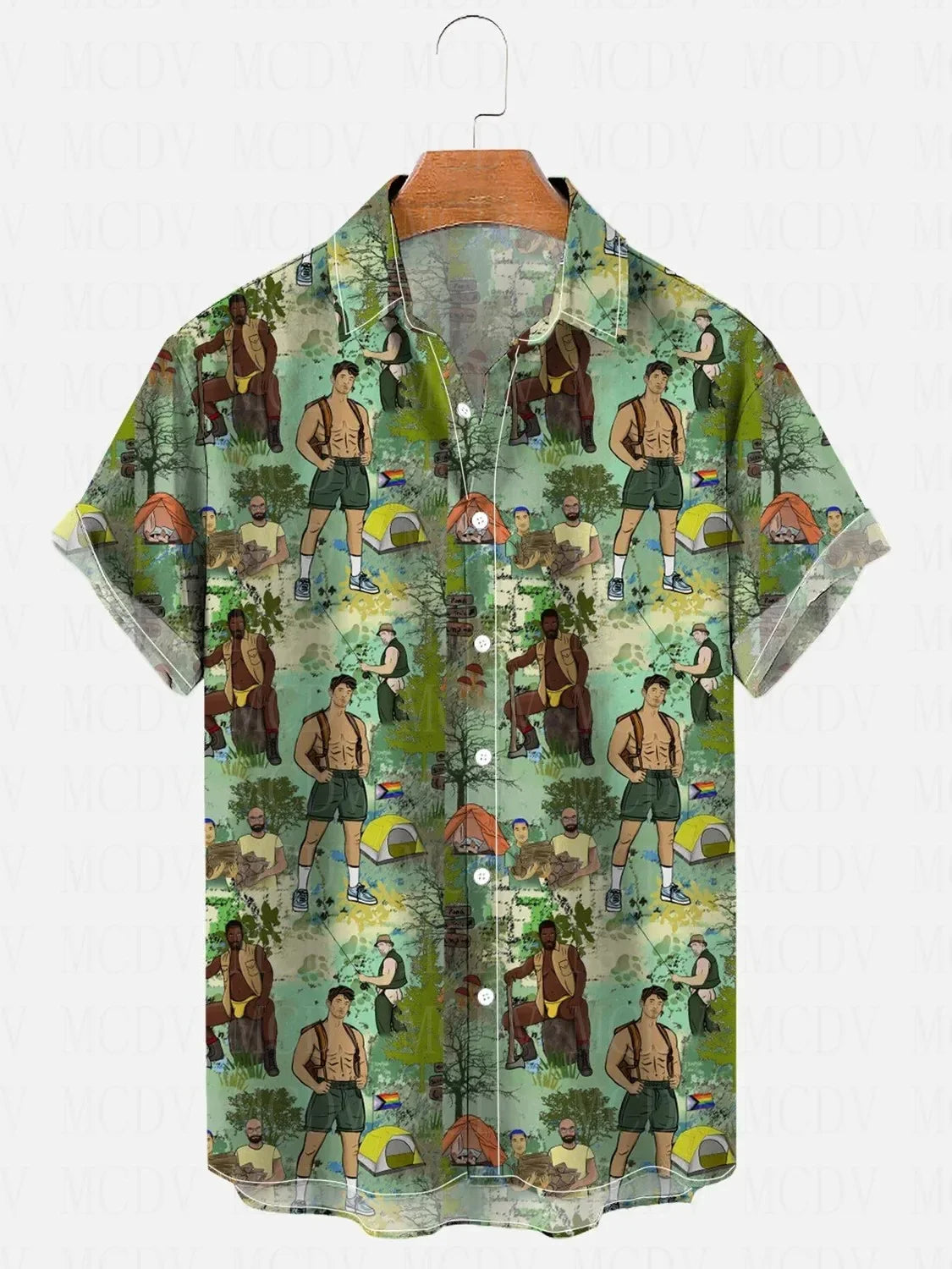 Bear Pride Flag Printed Shirt Hawaiian Shirts Summer Women For Men Tops