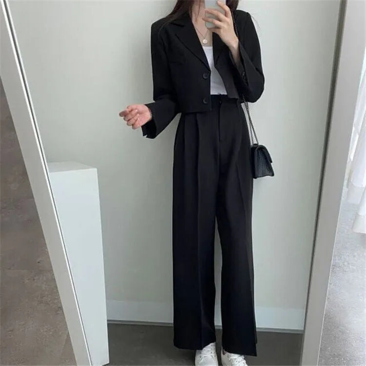 New Spring and Autumn Casual British Style Suit Women's Fashion Pants Suit