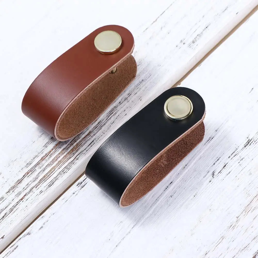 Furniture Modern Style Kitchen Wardrobe Cabinet Environmentally Soft Door Pulls Furniture Knobs Drawer Handle Leather Handle