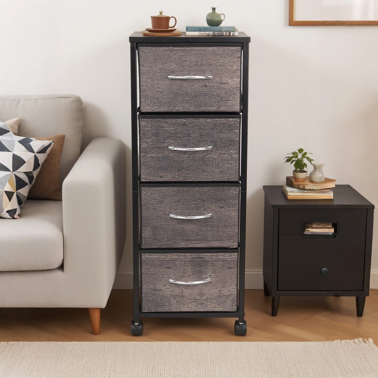 Fabric Drawer Storage Cabinet Home Furniture for Kitchen, Bedroom, Office, Study