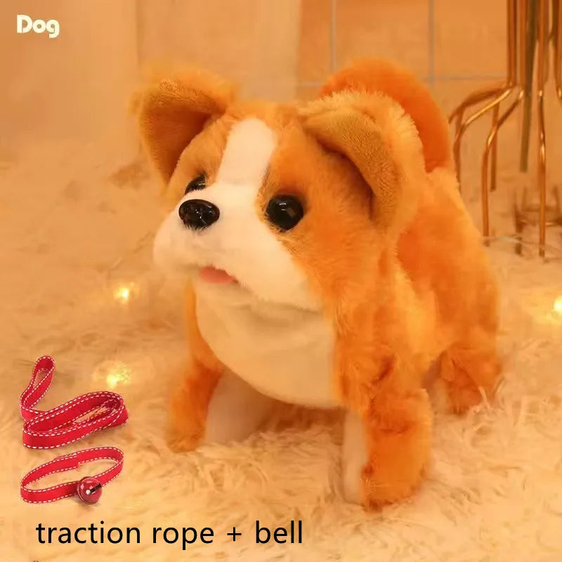 Baby Toy Dogs That Walks and Barks Tail Wagging Plush Interactive Electronic Pets Puppy Montessori Toys for Girls Toddlers Kids