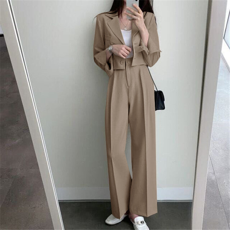 New Spring and Autumn Casual British Style Suit Women's Fashion Pants Suit