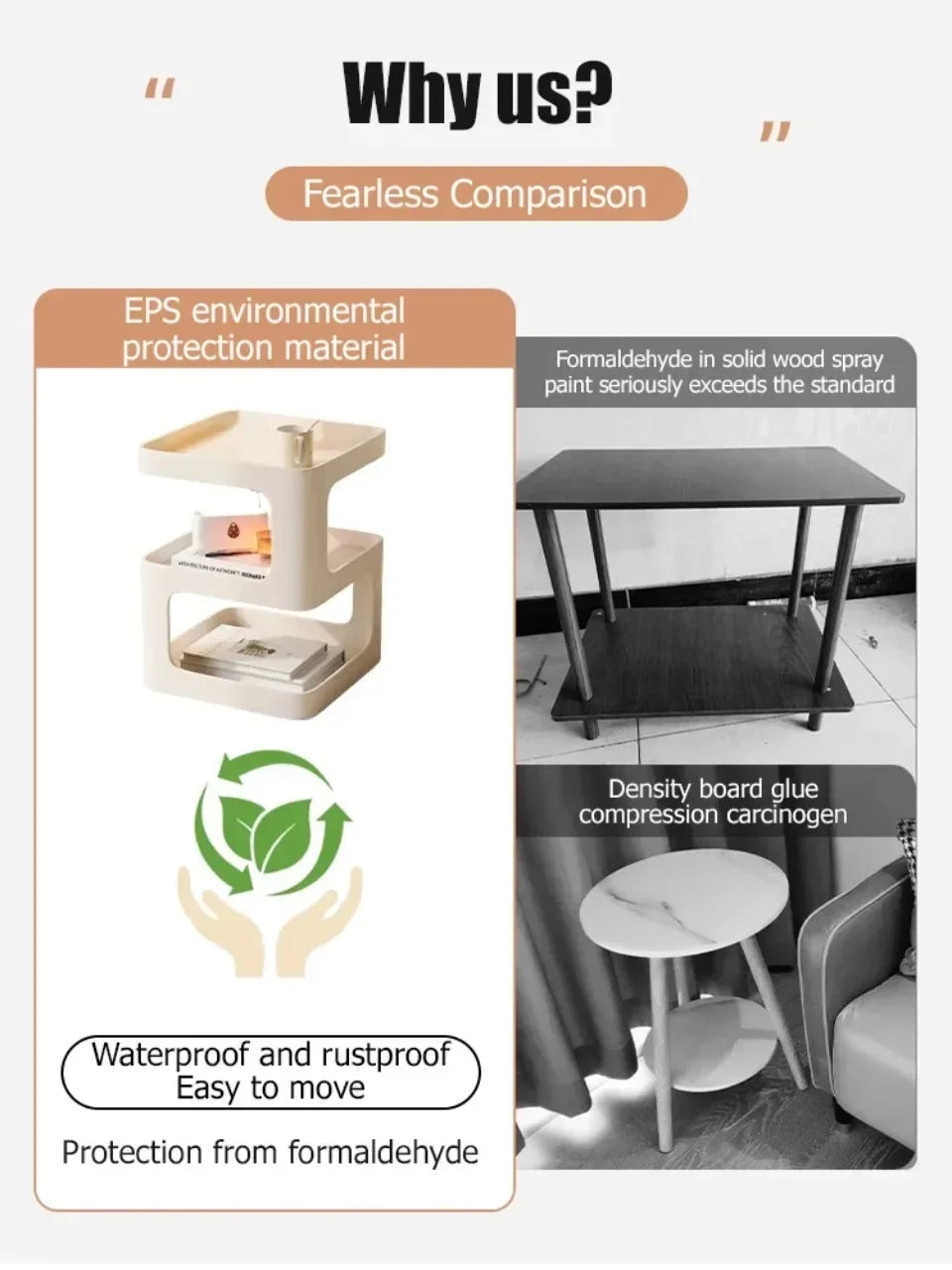 Light Luxury Sofa Table Modern Minimalist Bedside Table Creative Computer Desk Solid Color Shelf Living Room Small Coffee Table
