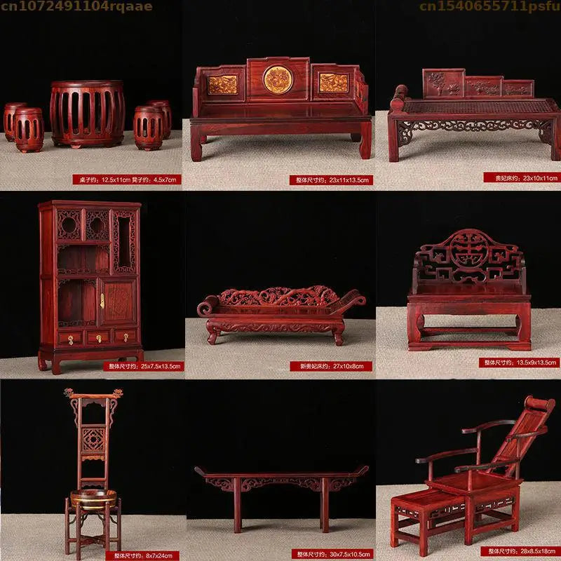 Miniature Antique Furniture Mini Table Models Chinese Handicrafts Doll Houses TV Movie Photographed Scene Retro Furniture Props