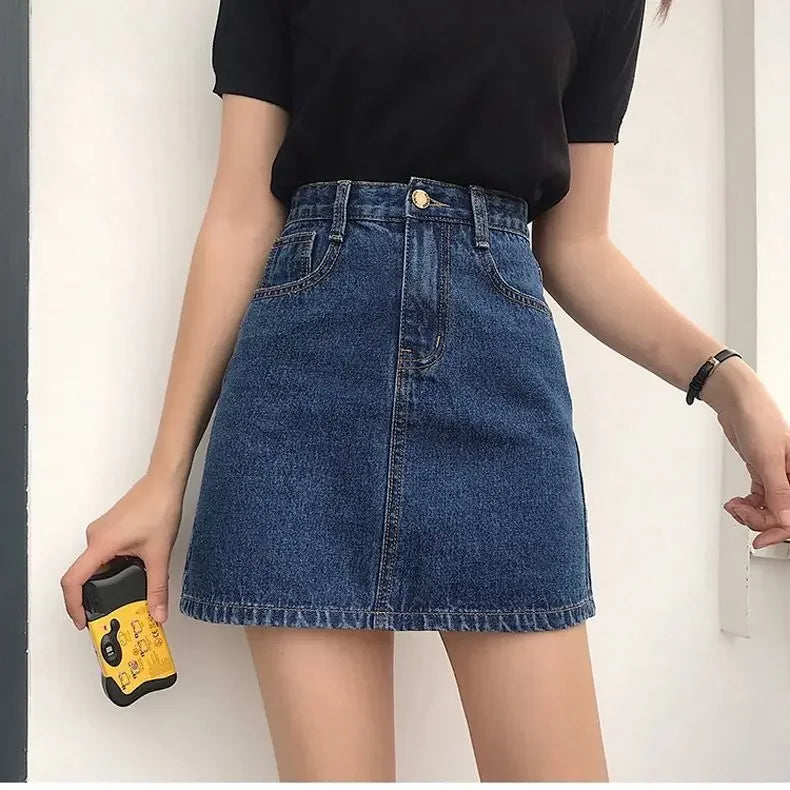 Summer Denim Short Skirt for Women High Wiast Sexy Tight Bag Hip Skirts Lady Slim Fit Y2K Female Short Jeans Skirts DURIKIES
