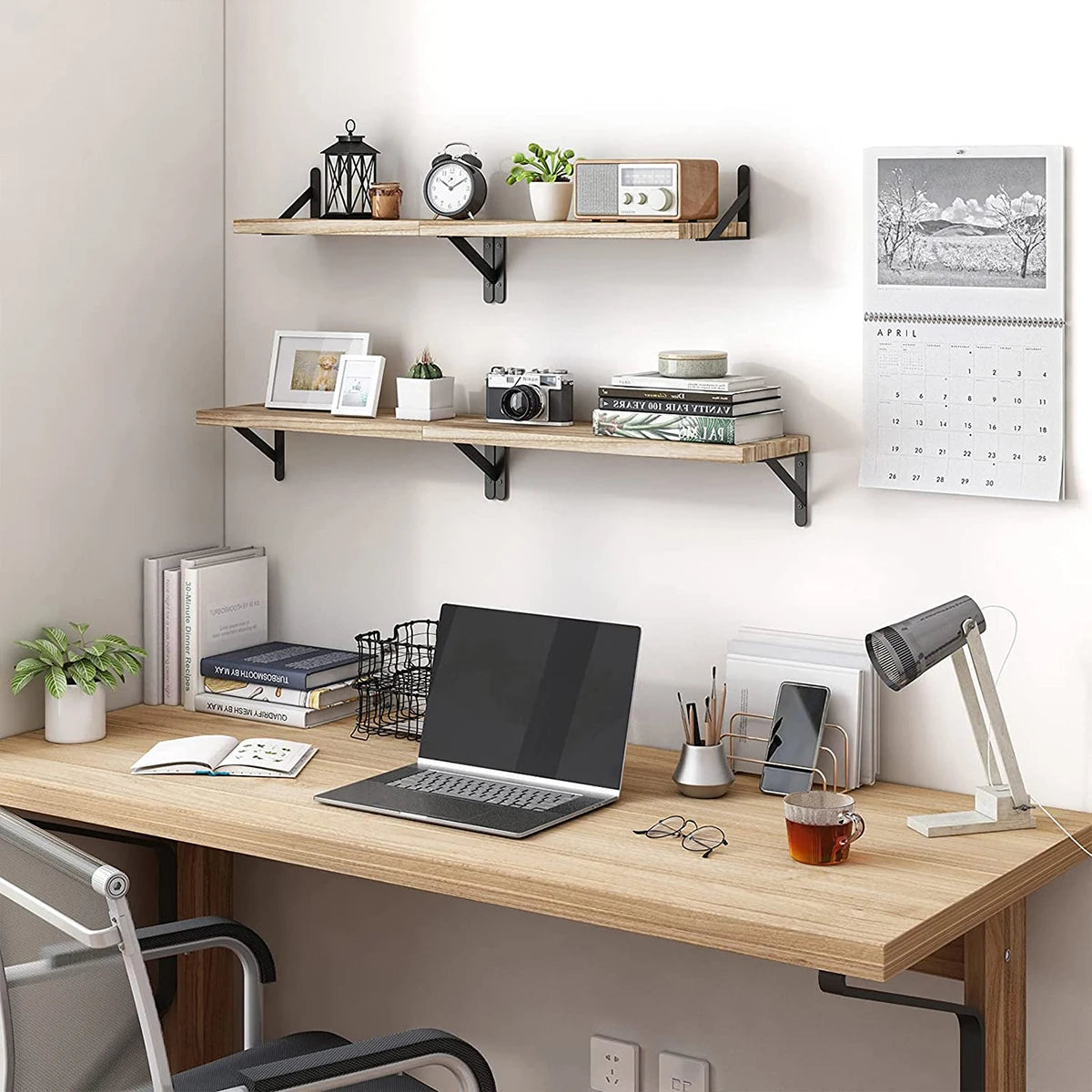 Floating Shelves for Wall,Bookshelves,Wall Mounted Wood Shelf for Living Room, Bathroom, Bedroom, Kitchen, Home Decor