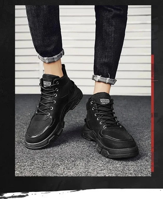 Men Shoes Four Seasons Short Boots New British Style Fashion Anti Slip Comfortable Mountaineering Boots Sports Casual Shoes