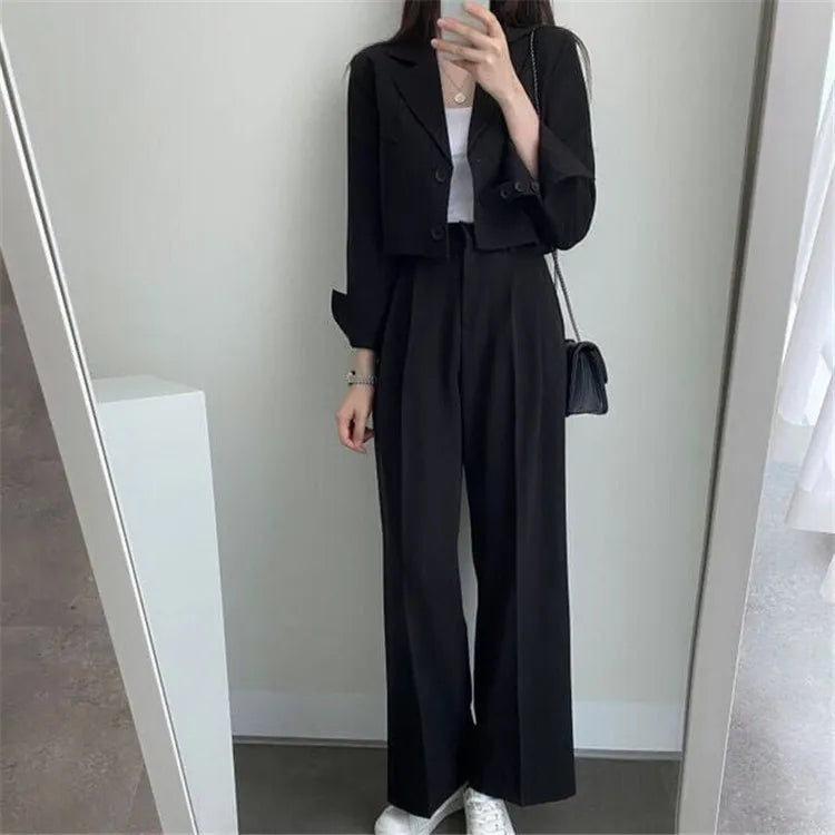 New Spring and Autumn Casual British Style Suit Women's Fashion Pants Suit