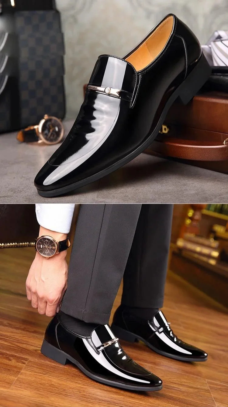 Dress Shoes Man Spring Autumn Official Casual Business Legitimate Leather Elegant Social Shoe for Men and Classic Gentleman 39