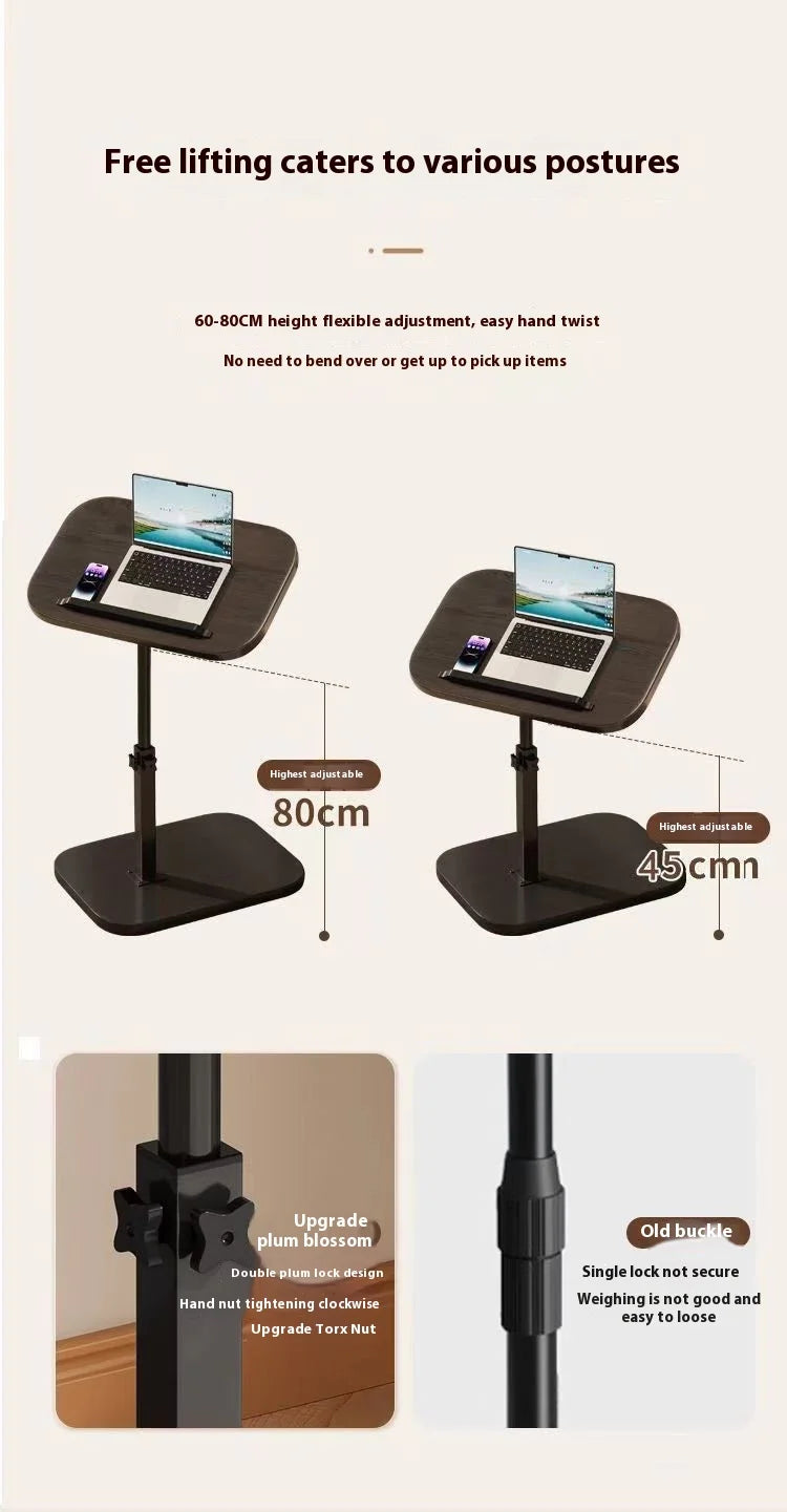 Mobile adjustable edge table Household foldable Mobile Lift Computer Desk Folding living room Desk Dormitory Bedside Table