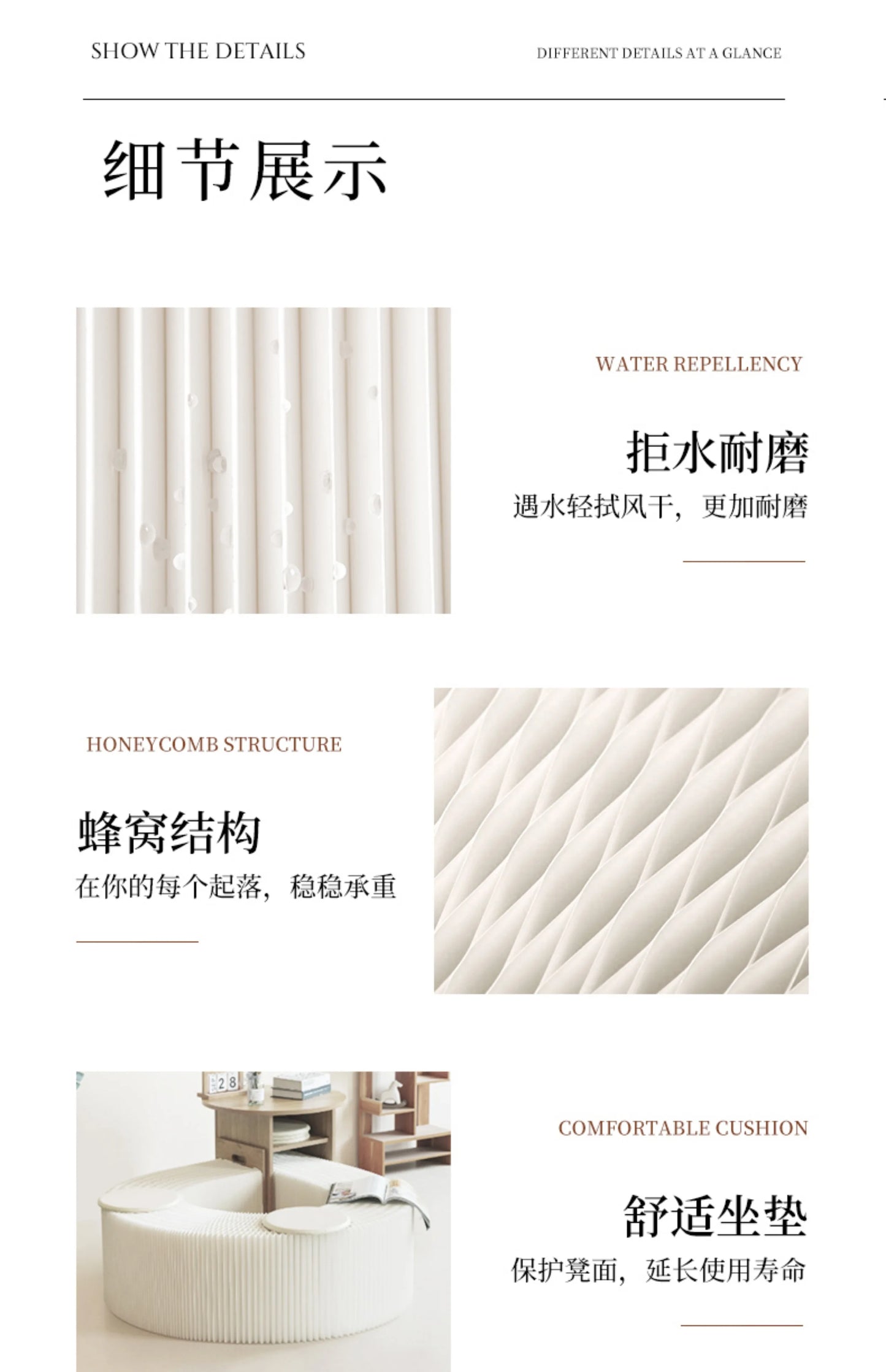Foldable Screen partition apartment coffee table bench lazy sofa hair stool corrugated low stool organ paper bench furniture