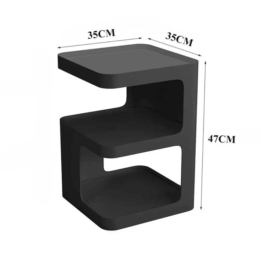 Light Luxury Sofa Table Modern Minimalist Bedside Table Creative Computer Desk Solid Color Shelf Living Room Small Coffee Table