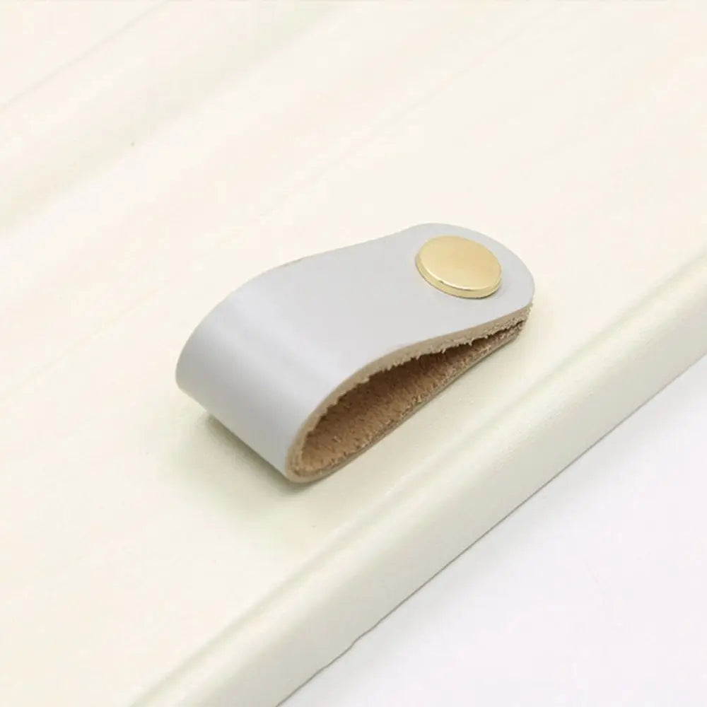 Furniture Modern Style Kitchen Wardrobe Cabinet Environmentally Soft Door Pulls Furniture Knobs Drawer Handle Leather Handle