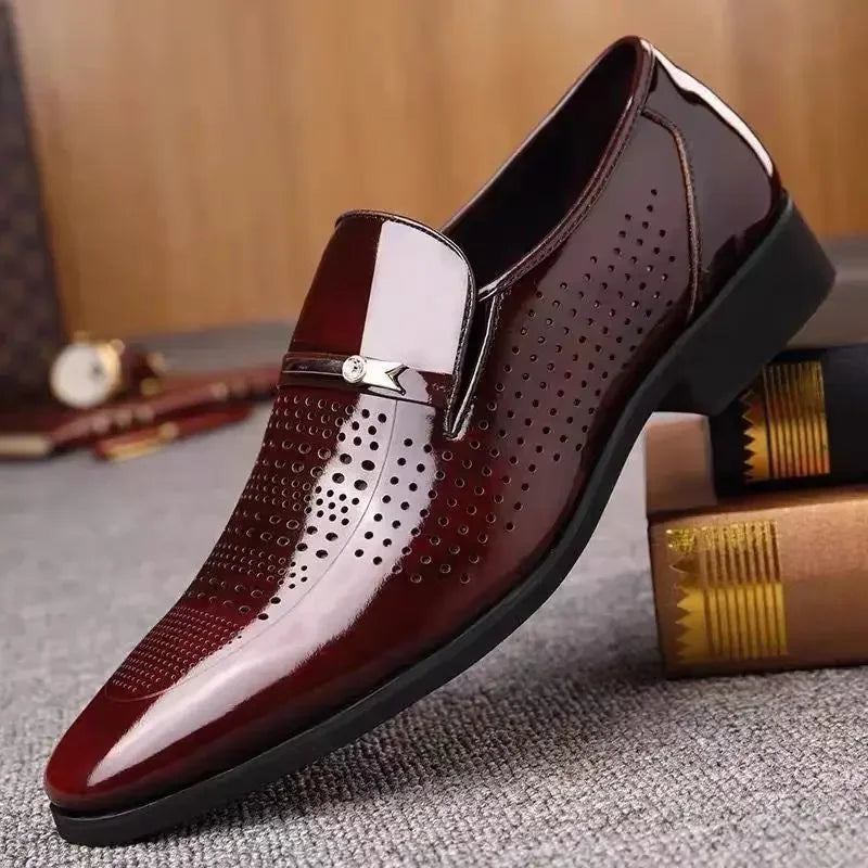 Dress Shoes Man Spring Autumn Official Casual Business Legitimate Leather Elegant Social Shoe for Men and Classic Gentleman 39