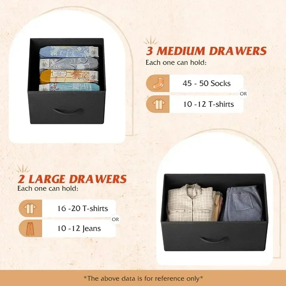 Fabric Drawer Storage Cabinet Simple Children's Toy Cabinet Drawer Style Fabric Storage Cabinet Bedroom Iron Five Dou Cabinet