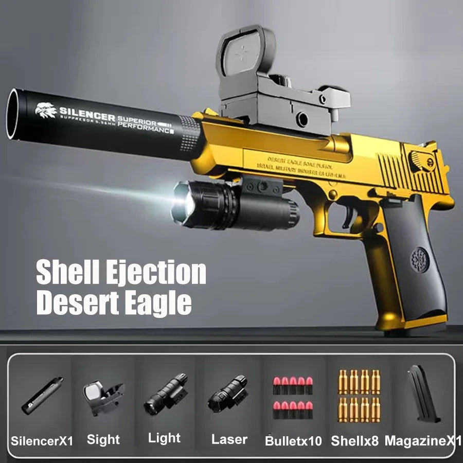 Educational Toy Gun Shell Ejecting Toy Foam Soft Bullet Blaster for Kids Boys Adults Airsoft Pistol Children Birthday Gift