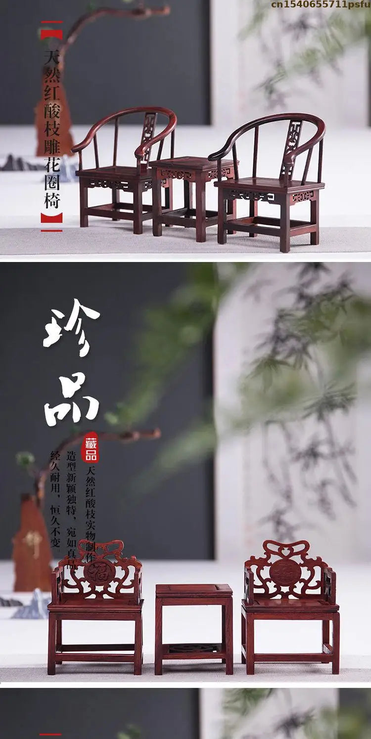 Miniature Antique Furniture Mini Table Models Chinese Handicrafts Doll Houses TV Movie Photographed Scene Retro Furniture Props