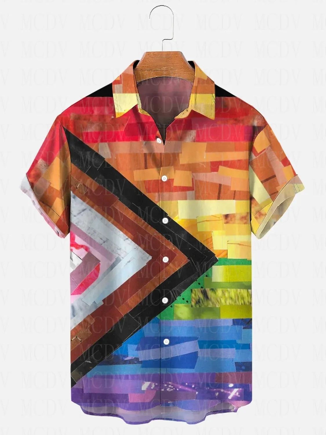 Bear Pride Flag Printed Shirt Hawaiian Shirts Summer Women For Men Tops