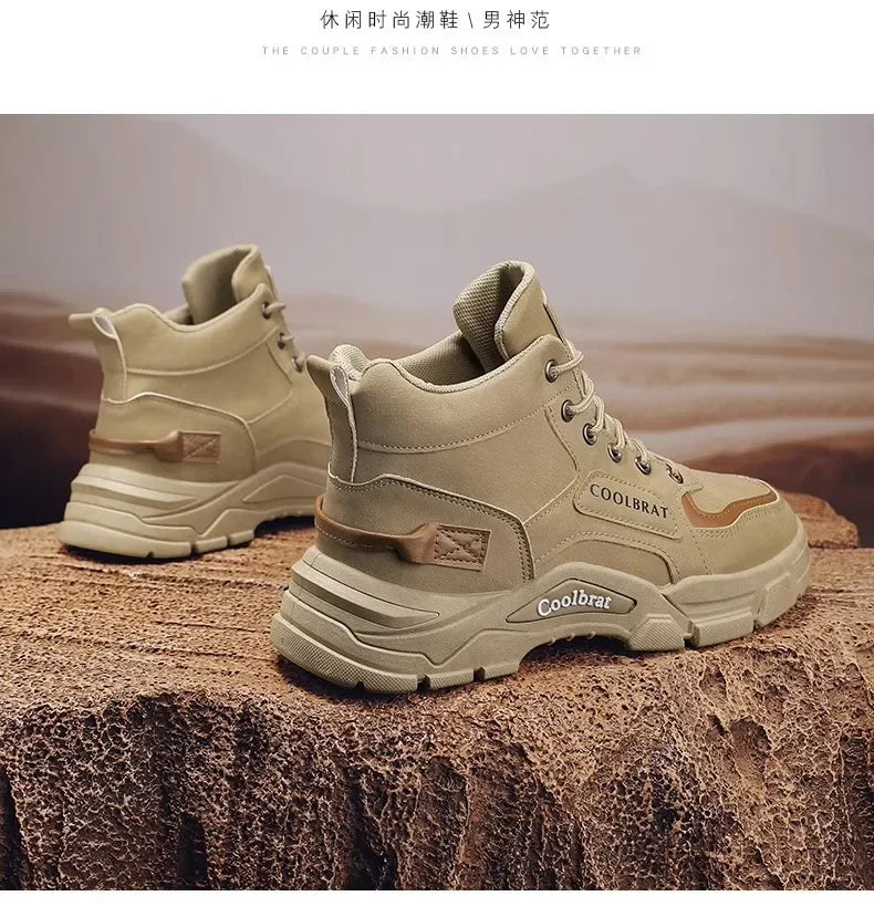 Men Shoes Four Seasons Short Boots New British Style Fashion Anti Slip Comfortable Mountaineering Boots Sports Casual Shoes