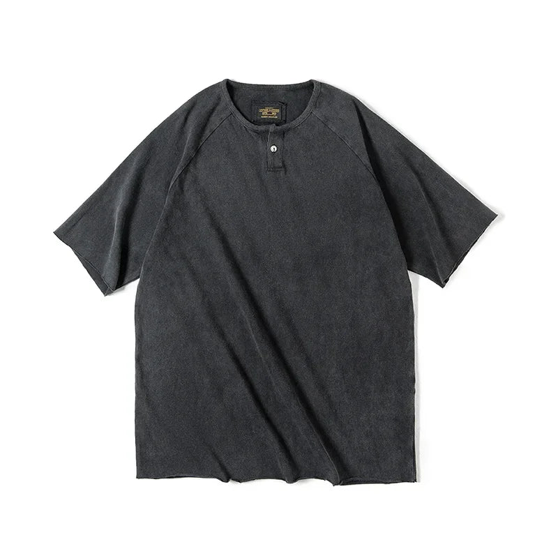 Maden Men Summer T Shirts Cotton Casual Streetwear Tees Retro Do Old Tops Slight Stretch Slim Short Sleeve T-shirts
