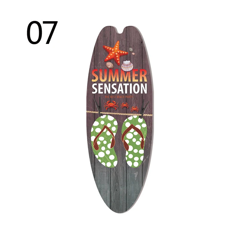 Retro Surfboard Wall Sign