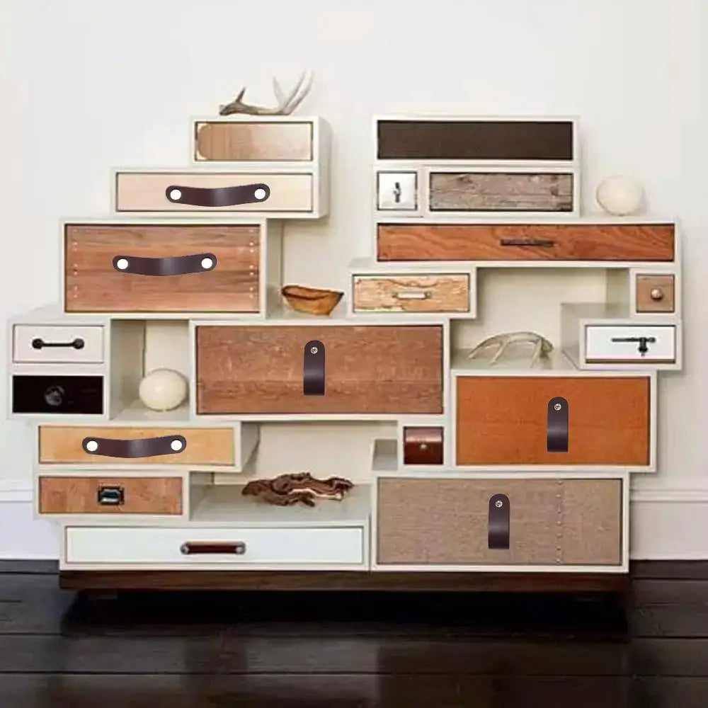 Furniture Modern Style Kitchen Wardrobe Cabinet Environmentally Soft Door Pulls Furniture Knobs Drawer Handle Leather Handle