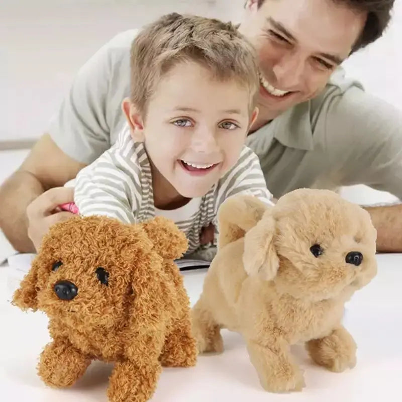 Baby Toy Dogs That Walks and Barks Tail Wagging Plush Interactive Electronic Pets Puppy Montessori Toys for Girls Toddlers Kids
