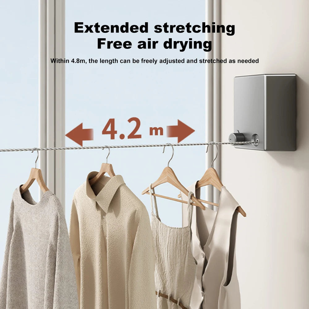 Home Retractable Clothesline Load-bearing Household Clothes String for Home