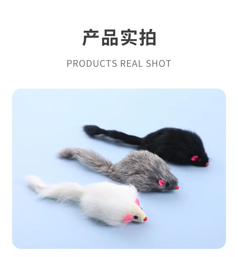 Cat Toy Mouse Contains Rattonite Bite Resistant Pet Supplies Interactive Cat Toy Plush Mouse Juguetes Para Gatos Rascador Gato
