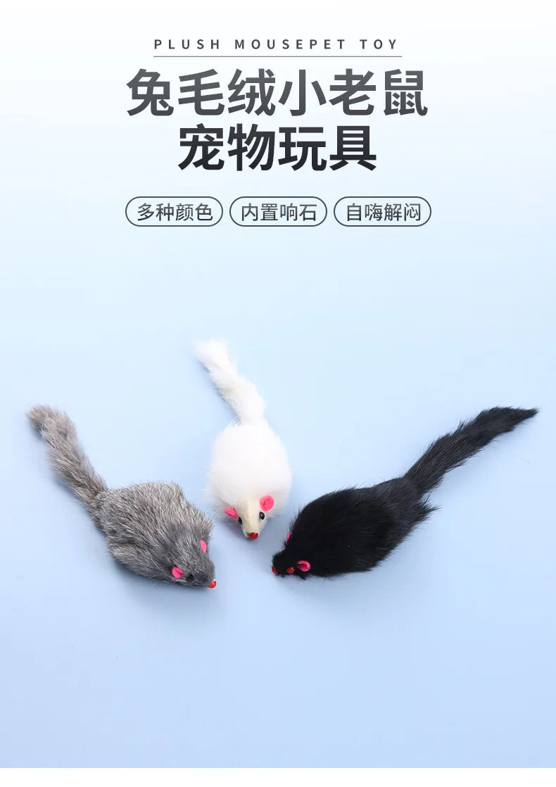 Cat Toy Mouse Contains Rattonite Bite Resistant Pet Supplies Interactive Cat Toy Plush Mouse Juguetes Para Gatos Rascador Gato