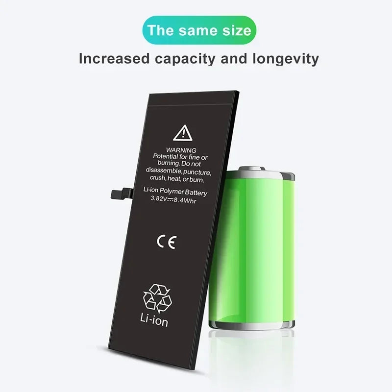 Battery For iPhone 6 6S 5 5S SE 6P 6SP 7 7Plus 8 8Plus X XR XS 11 SE2 4 4G 4S Pro MAX Replacement Batteria + Free Tools
