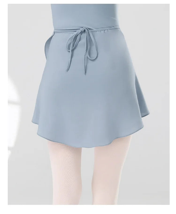 Girls Ballet Skirts Women Dance Short Skirts High Elastic Skirt Ballerina Adult Skate Dancing Yoga Lace Up Chiffon Skirt