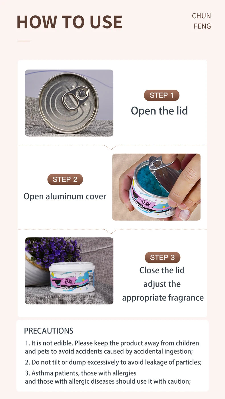 3PCS Home freshener Car Air Freshener Home Deodorizing Solid Scent Lavender Fragrance Flavors Home Decor Accessories