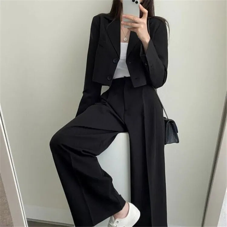 New Spring and Autumn Casual British Style Suit Women's Fashion Pants Suit