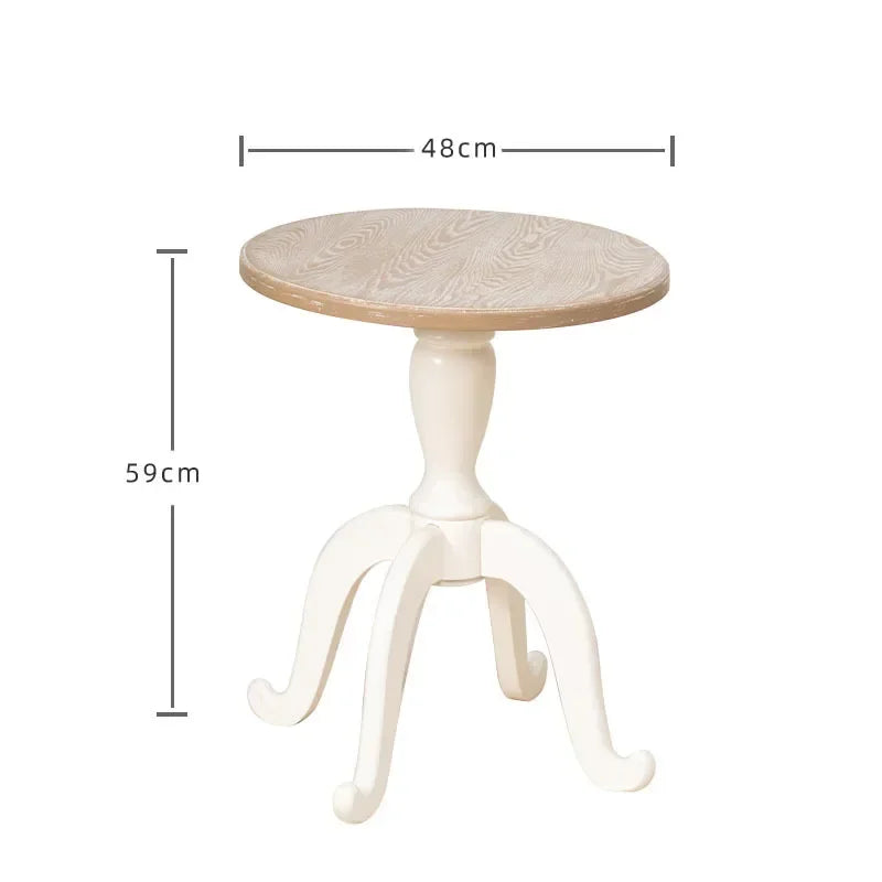 Farmhouse end Table, Cocktail Table Set, Modern Circle Hand-Crafted Natural Wood Finsh Small Side and End Table Sets,Natural