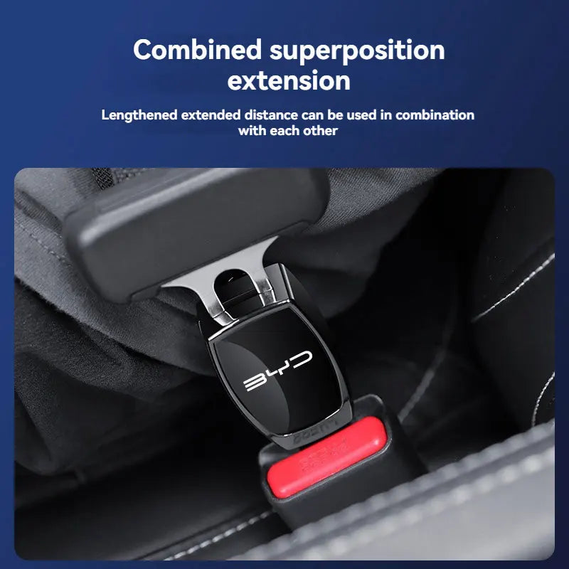 New Adjustable Car Interior Seat belt Clip Metal Extenders Car Safety Belt Extension Car Accessories For BYD Car