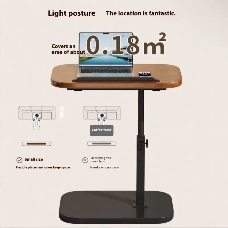 Mobile adjustable edge table Household foldable Mobile Lift Computer Desk Folding living room Desk Dormitory Bedside Table