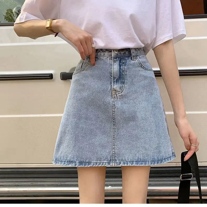 Summer Denim Short Skirt for Women High Wiast Sexy Tight Bag Hip Skirts Lady Slim Fit Y2K Female Short Jeans Skirts DURIKIES