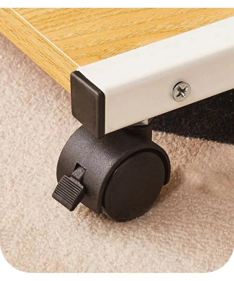Household Small Coffee Table Bedroom Simple Storage Rack Portable Bedside Trolley Living Room Moveable C-shaped Sofa Side Table