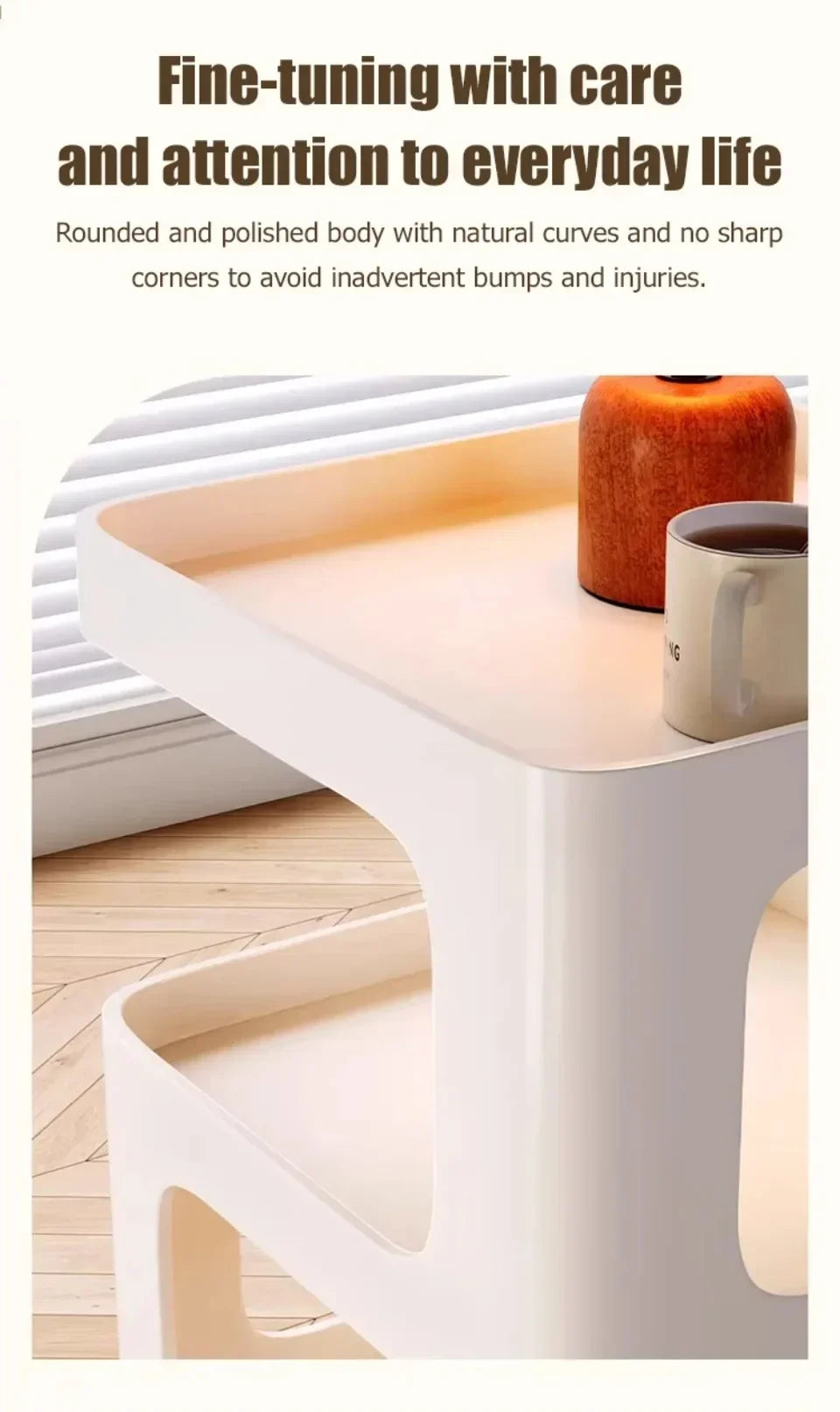 Light Luxury Sofa Table Modern Minimalist Bedside Table Creative Computer Desk Solid Color Shelf Living Room Small Coffee Table