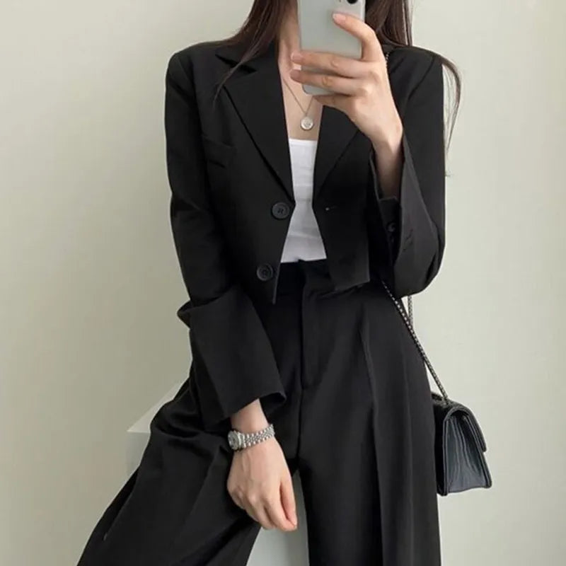 New Spring and Autumn Casual British Style Suit Women's Fashion Pants Suit