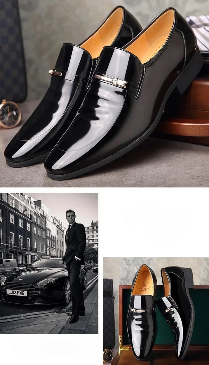 Dress Shoes Man Spring Autumn Official Casual Business Legitimate Leather Elegant Social Shoe for Men and Classic Gentleman 39