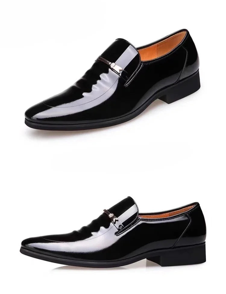 Dress Shoes Man Spring Autumn Official Casual Business Legitimate Leather Elegant Social Shoe for Men and Classic Gentleman 39