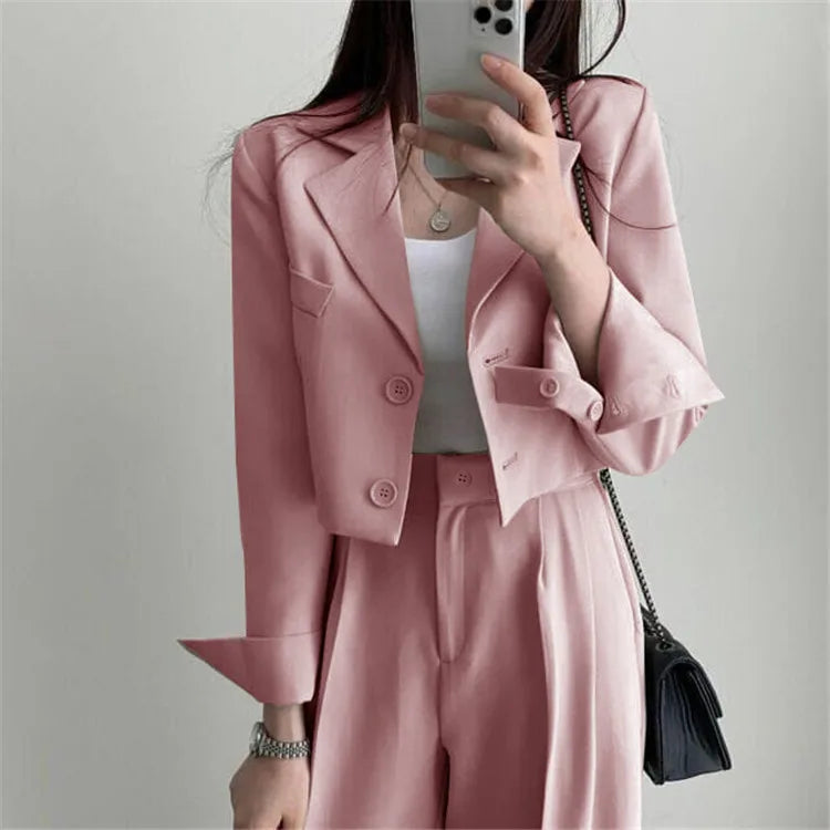 New Spring and Autumn Casual British Style Suit Women's Fashion Pants Suit