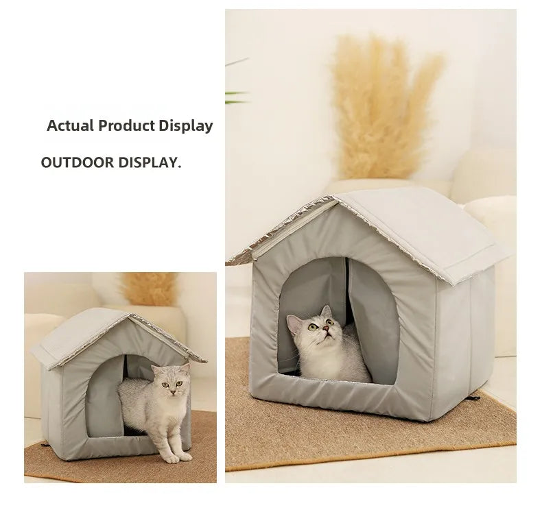 Outdoor Weatherproof Dog elter Winter Cold Proof Rain Sun Protection Warm Full Enclosure Four Seasons Universal Outdoor...